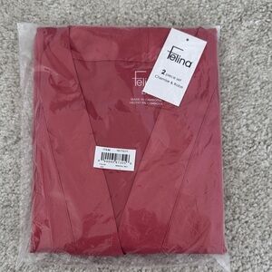 Felina Ladies 2 Piece set Chemise & Robe, Red, Large, NWT